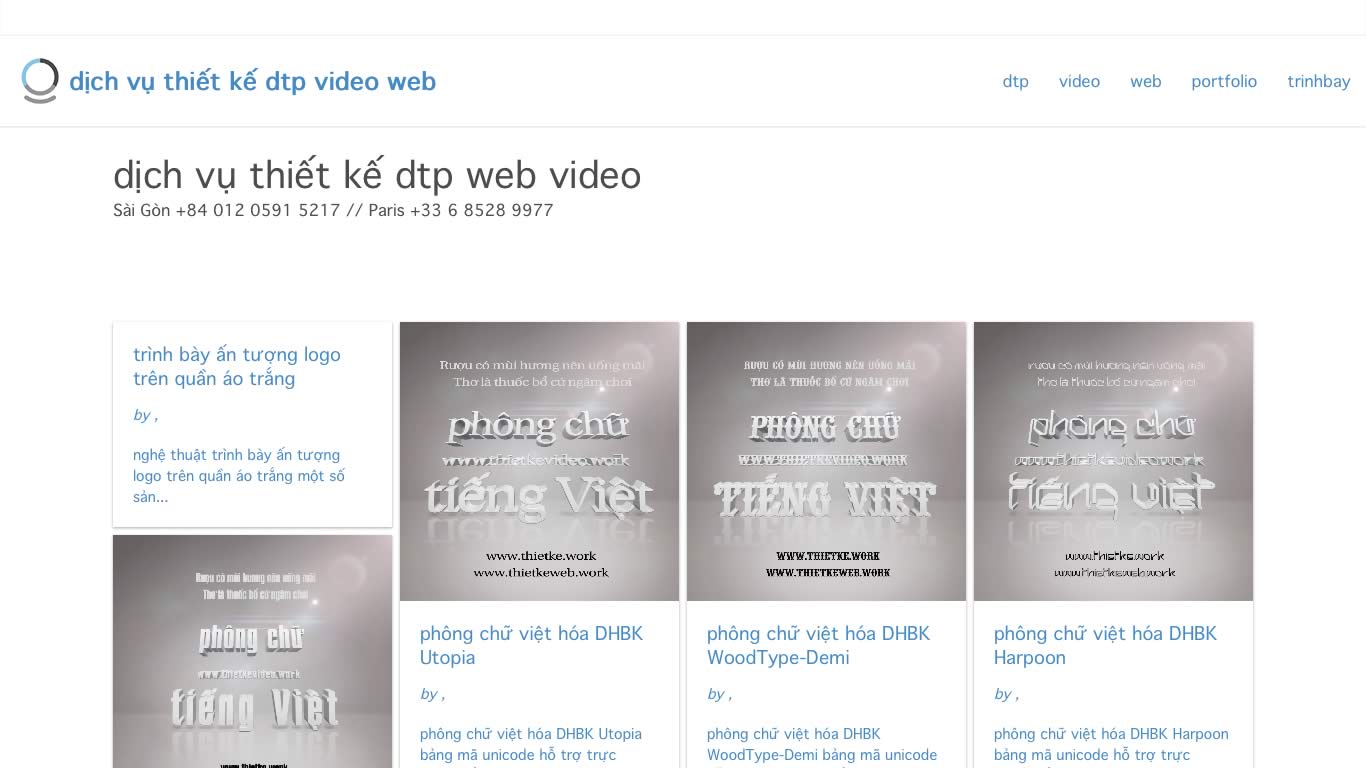 thiết kế dtp Sài Gòn Việt Nam dịch vụ video web dtp